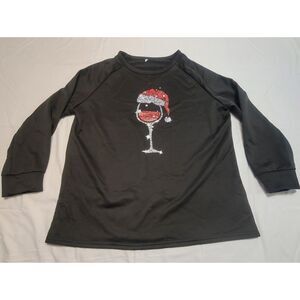 PRINTED Holiday Wine Long Sleeve Shirt - Sweatshirt Style (XL) (INV-137)